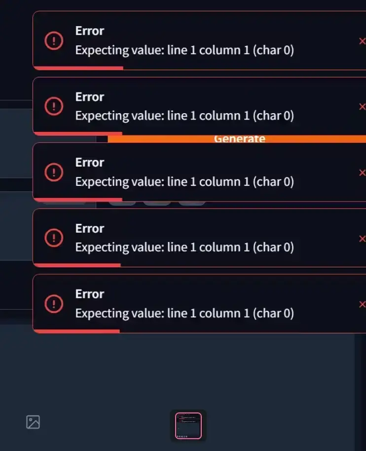 Expecting value: line 1 column 1 (char 0)