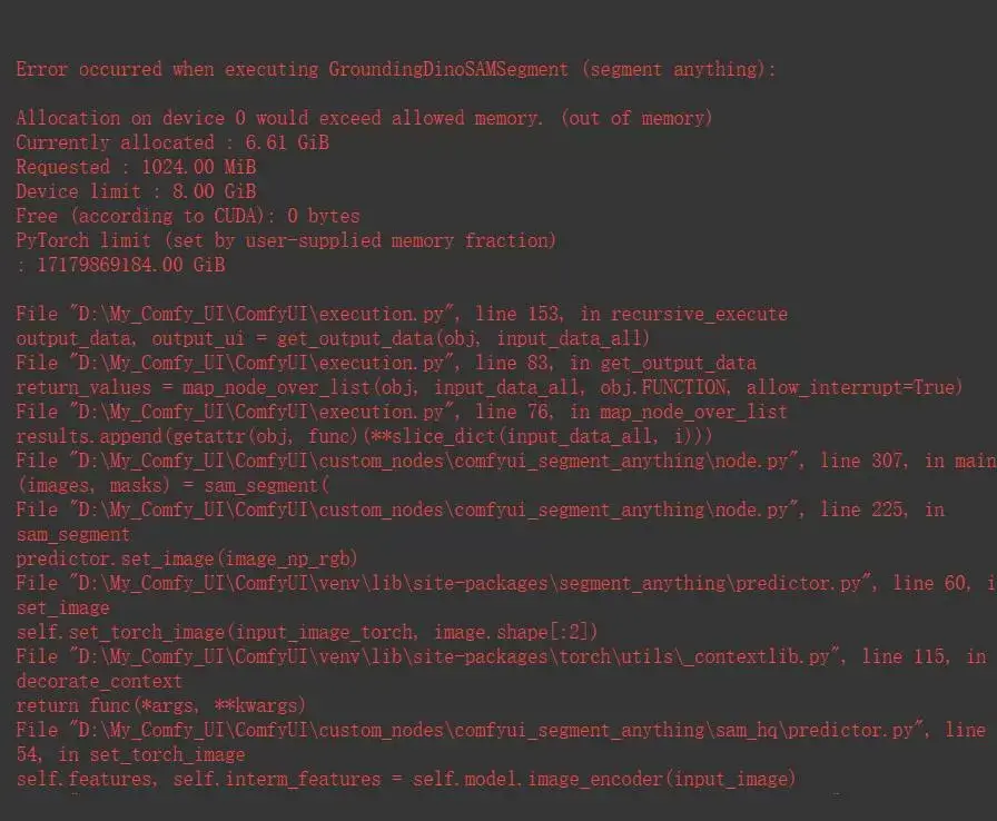 Error occurred when executing xxxxxx(xxx)：Allocation on device 0 would exceed allowed memory.(out of memory)